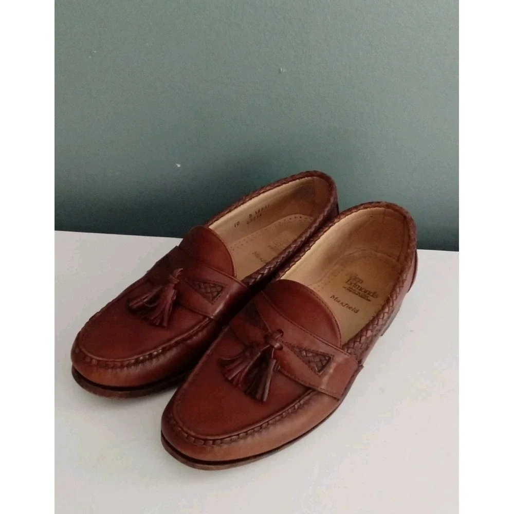 Allen Edmonds Maxfield Tassel Loafers Leather‎ Dress Shoes Brown Size 10